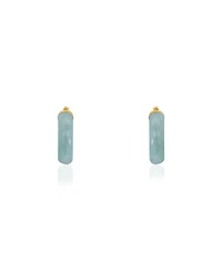 The Lovery Jade Hoop Earrings millimeters
