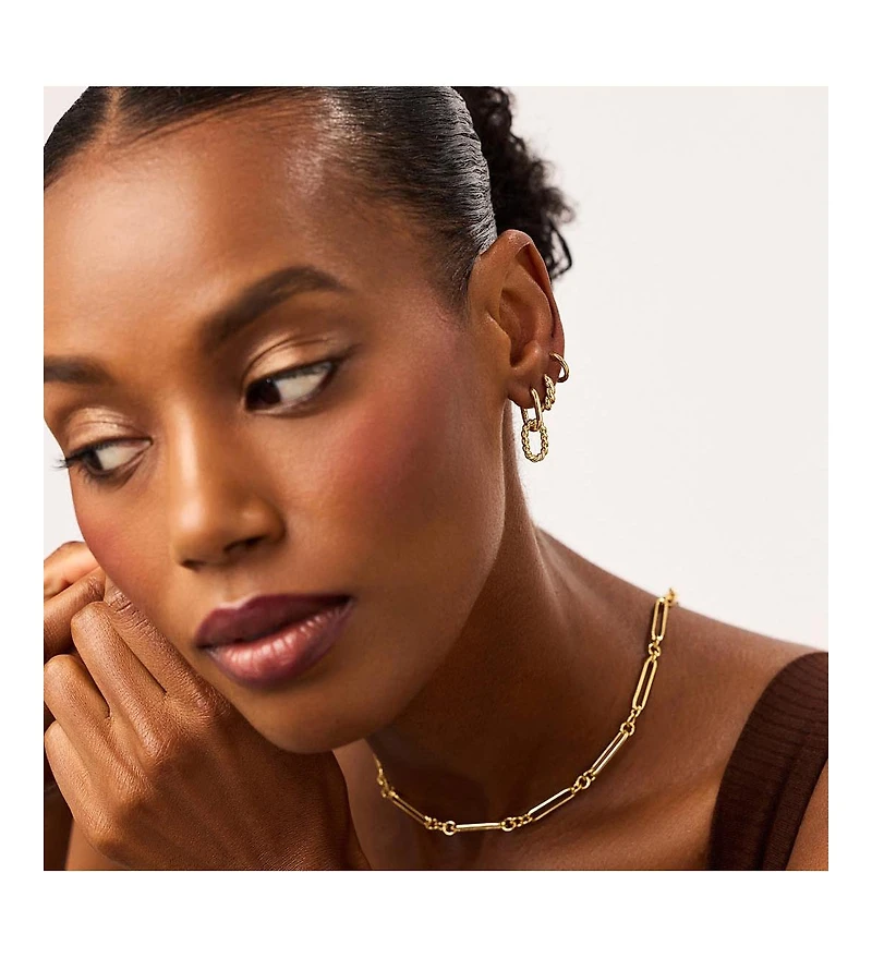 Ana Luisa Gold Drop Earrings - Ash Double Mini