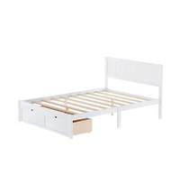 Platform Bed in Solid and Engineered Wood for Modern or Classic Bedrooms