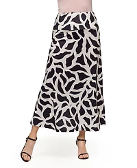 24seven Comfort Apparel Women's Elastic Waist A Line Maxi Skirt