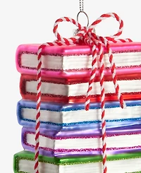 Holiday Lane Eclectic Charm Glass Book Stack Ornament, Macy's Exclusive