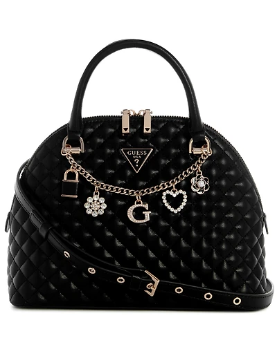 Guess Everlee Quilted Dome Satchel Bag