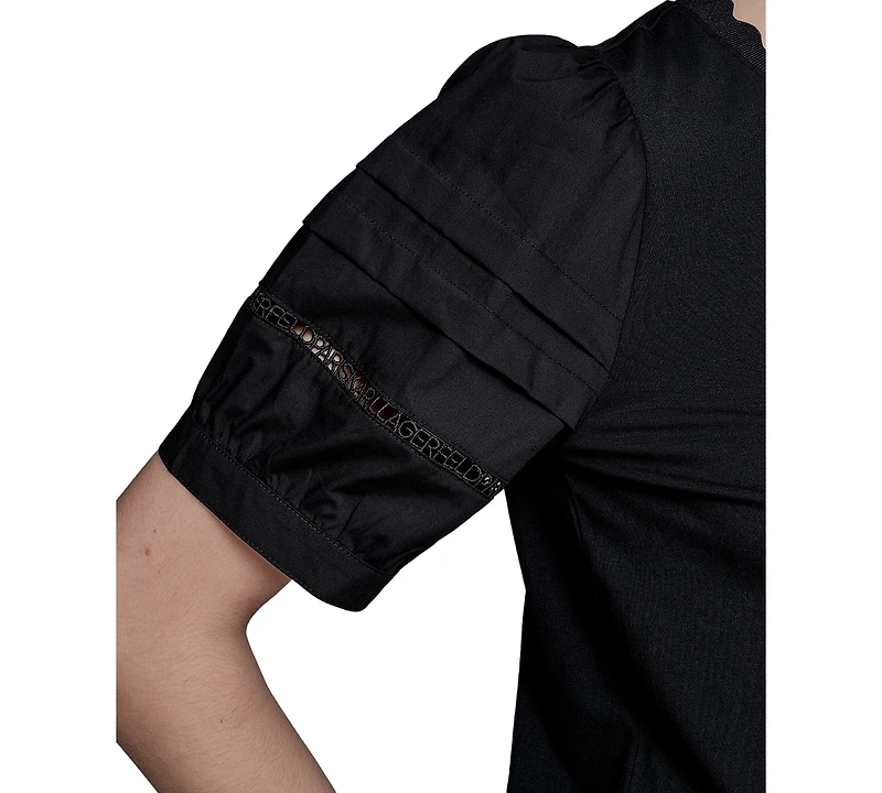 Karl Lagerfeld Paris Women's Logo-Trim Top