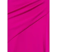 Betsy & Adam Petite Sleeveless Scoop-Neck Ruffle Dress