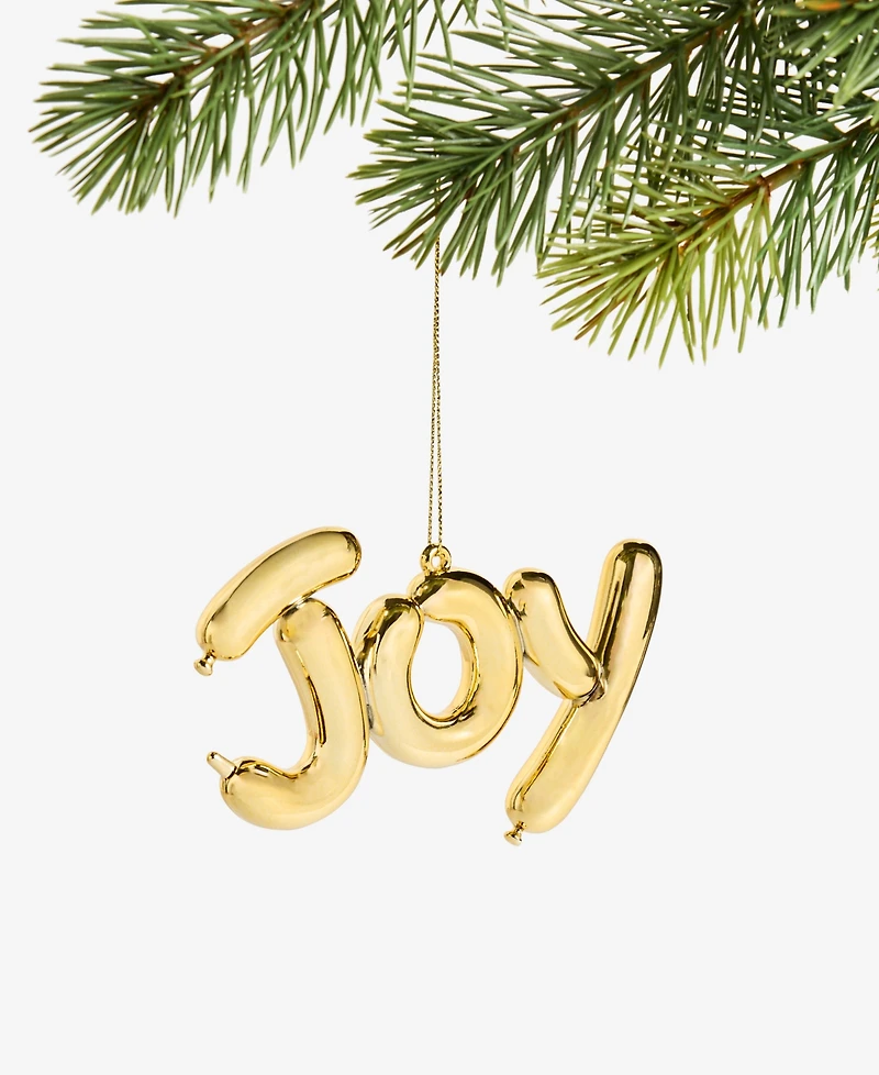 Holiday Lane Merry Magic Gold Balloon Joy Ornament, Macy's Exclusive