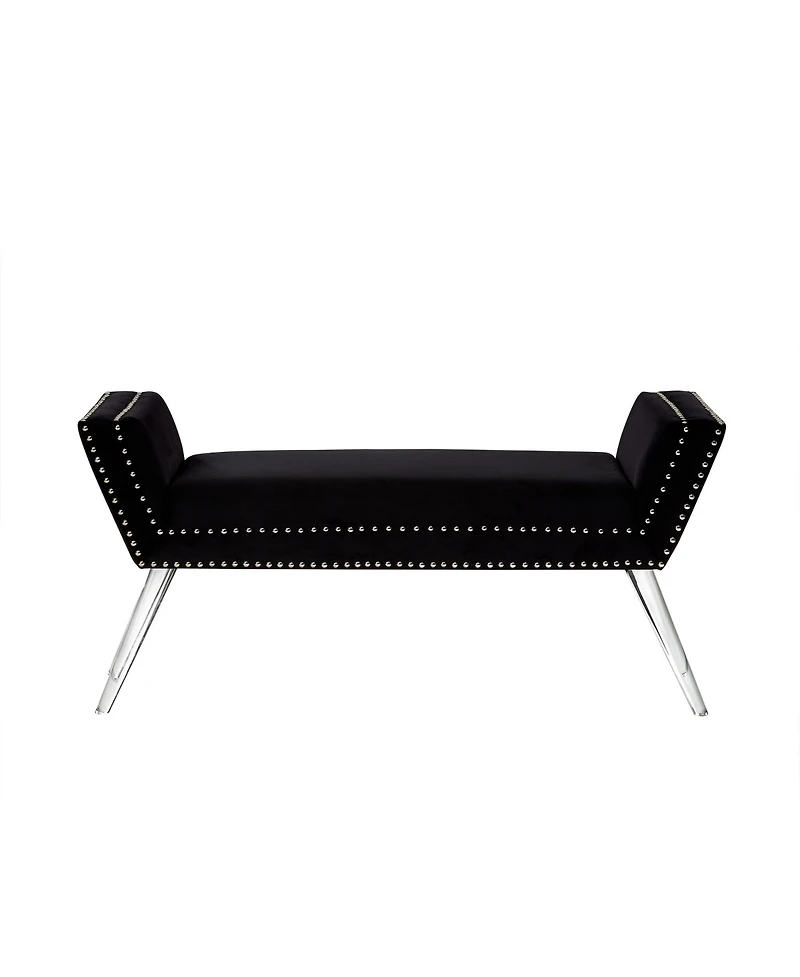 Upholstered Velvet Bench – Chic Accent Bench with Soft Cushion for Bedroom, Entryway, or Living Room