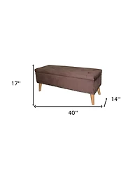 Cozy Suede Storage Bench for Entryway or Living Room Organization