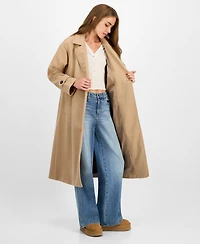 Jou Jou Juniors' Double-Breasted Maxi Coat