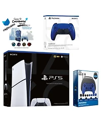 Sony PlayStation 5 Slim Digital with Extra Cosmic Red Controller, Pro Gamer Starter Kit and MightySkins Decal Voucher
