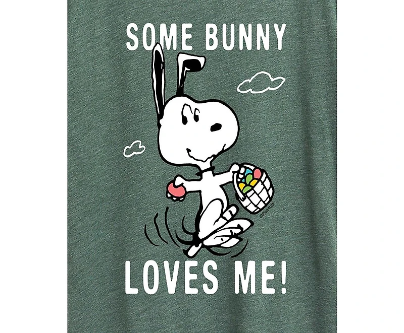 Hybrid Apparel Plus Peanuts Some Bunny Loves Me Easter Graphic T-Shirt