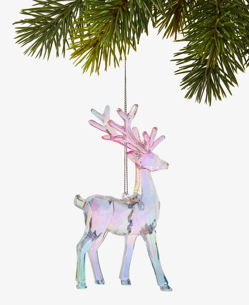 Holiday Lane Pastel Shine Pink and Blue Reindeer Ornament, Macy's Exclusive
