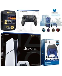 Sony Playstation 5 Slim Digital with Extra Chroma Pearl Controller, Gamer Starter Kit and MightySkins Decal Voucher + 2 Year Cps Extended Warranty