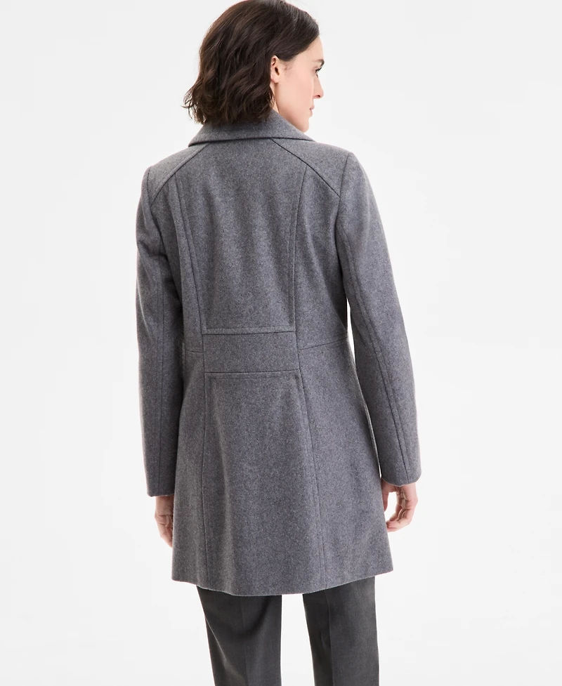 Anne Klein Women's Double-Breasted Peacoat, Exclusively at Macy's
