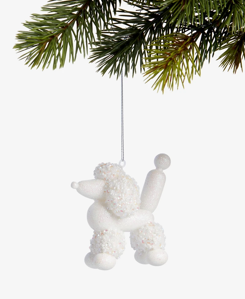 Holiday Lane Pastel Shine White Poodle Ornament, Macy's Exclusive