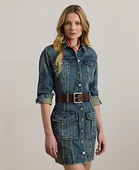 Lauren Ralph Women's Denim Trucker Dress