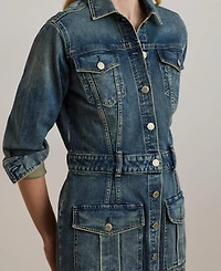 Lauren Ralph Women's Denim Trucker Dress