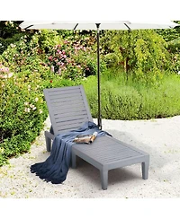 Adjustable & Waterproof Outdoor Patio Chaise Lounge Chairs - 1-Count