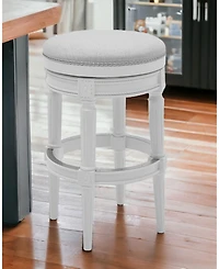 Solid Wood Swivel Backless Bar Height Chair for Kitchen or Bar