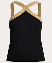 Lauren Ralph Women's Two-Tone Cotton-Blend Sweater Tank