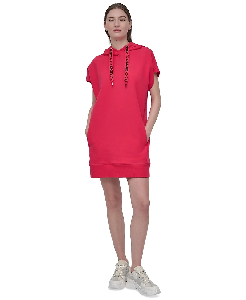 Dkny Sport Women's Logo-String Hoodie Sneaker Dress