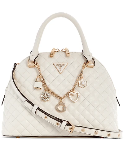 Guess Everlee Quilted Dome Satchel Bag