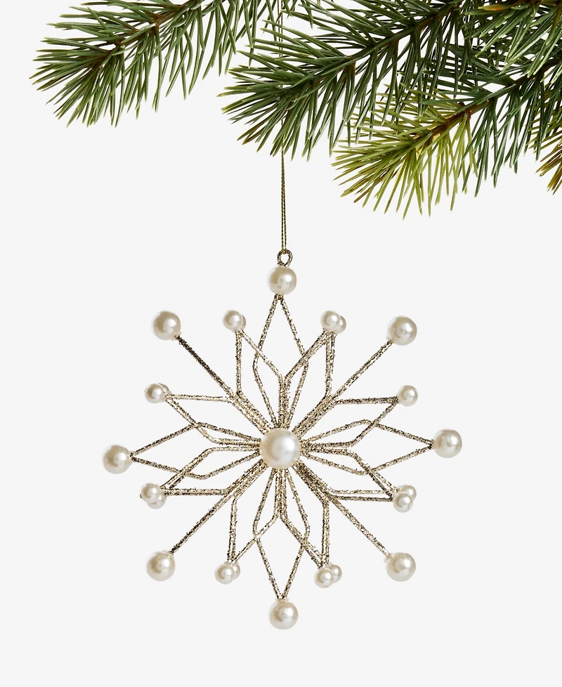 Holiday Lane Gilded Glamour Iron Gem Snowflake Ornament, Macy's Exclusive
