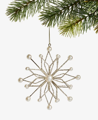 Holiday Lane Gilded Glamour Iron Gem Snowflake Ornament, Macy's Exclusive
