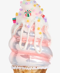 Holiday Lane Sugar Plum Glass Ice Cream Cone Ornament, Macy's Exclusive