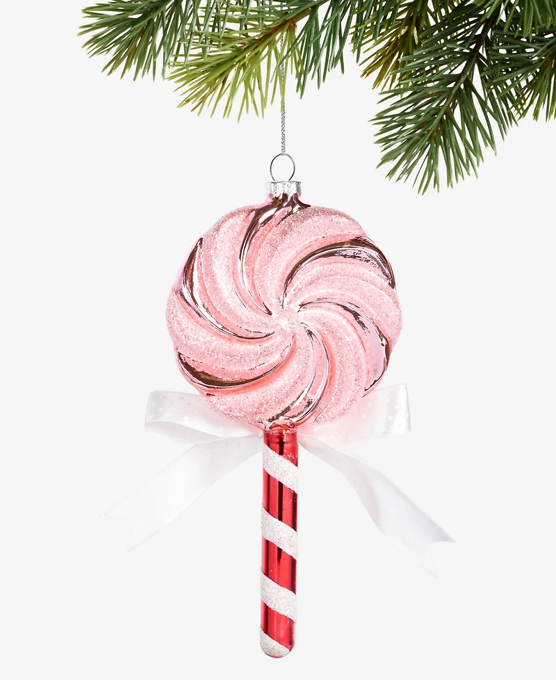 Holiday Lane Sugar Plum Bow-Trim Lollypop Ornament, Macy's Exclusive