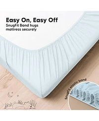 KeaBabies 2pk Aereo Fitted Crib Sheets for Boys, Girls, 52x28 Standard Baby Mattress Sheets, Bamboo Viscose Cotton