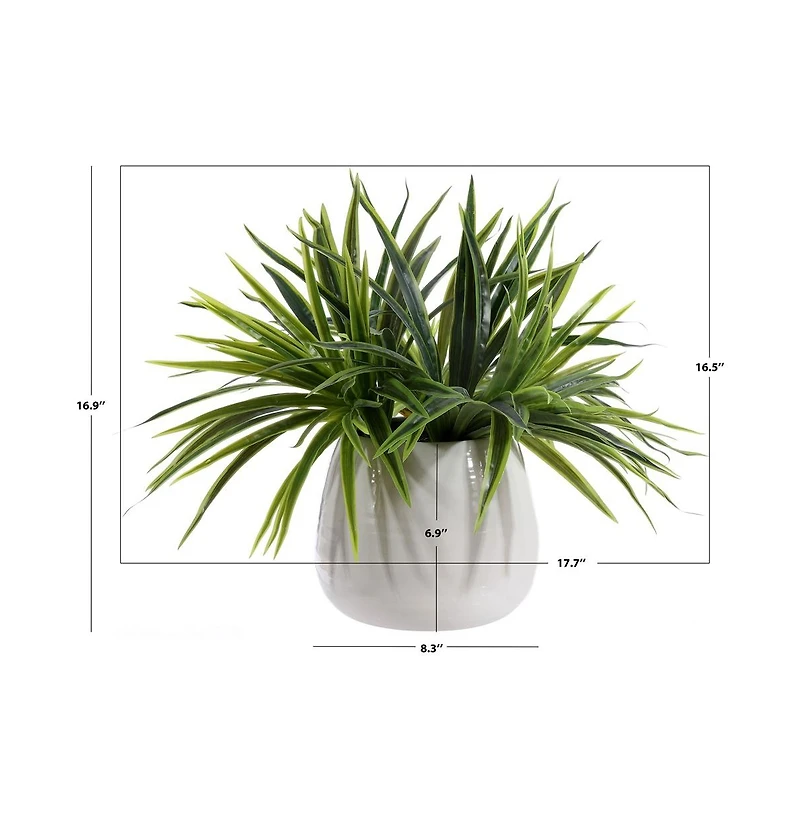 Faux Orchid Potted Plant