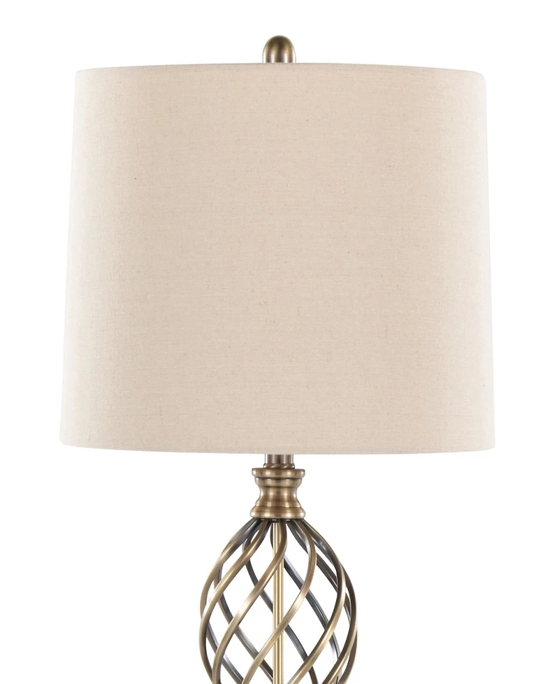 Lumisource 29" Metal Linx Twist Contemporary Table Lamp, Set of 2