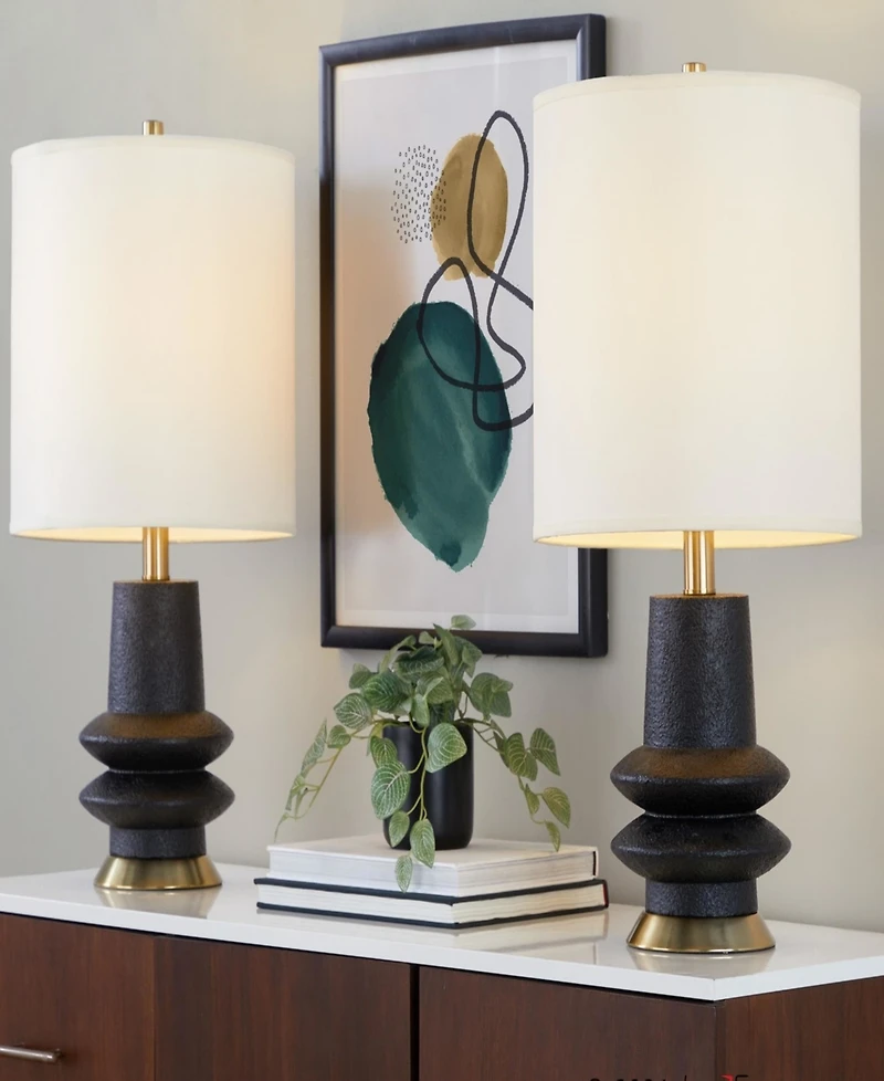 Lumisource 26" Polyresin Lloyd Contemporary Table Lamp, Set of 2