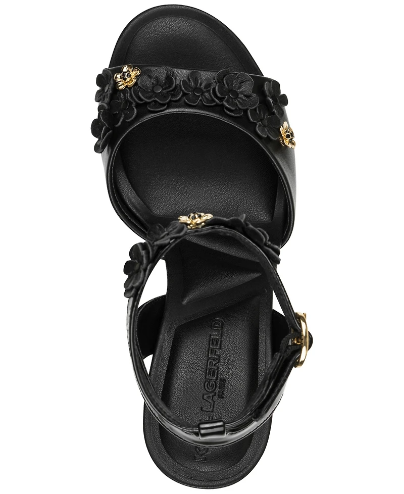 Karl Lagerfeld Paris Women's Kallie Peep Toe Sandals