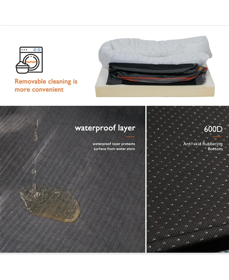 Bingopaw Luxury 3XL Warm Washable Orthopedic Pet Bed for Dogs/Cats