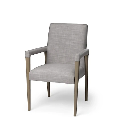 Upholstered Fabric King Louis Back Dining Arm Chair