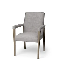 Upholstered Fabric King Louis Back Dining Arm Chair