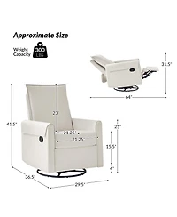 Lalia Swivel And Rocker Modern Recliner