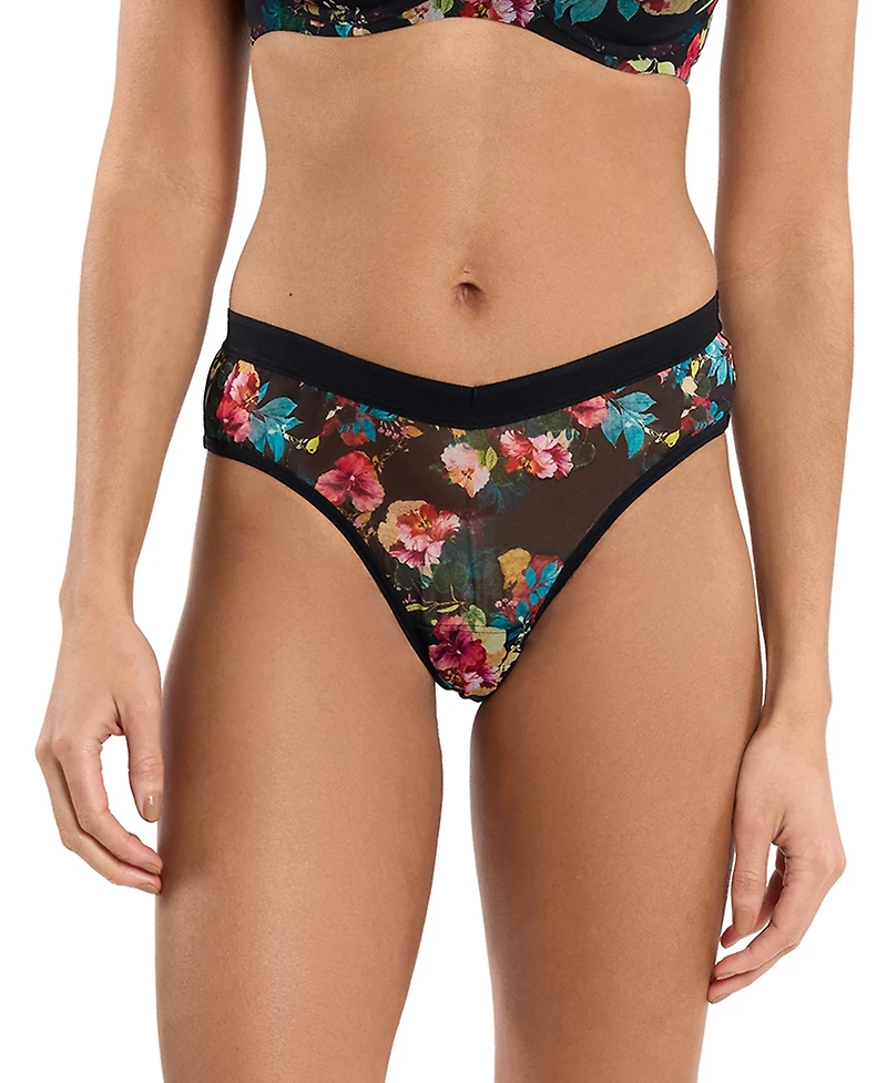 Hanky Panky Women's Mesh High Cut Thong