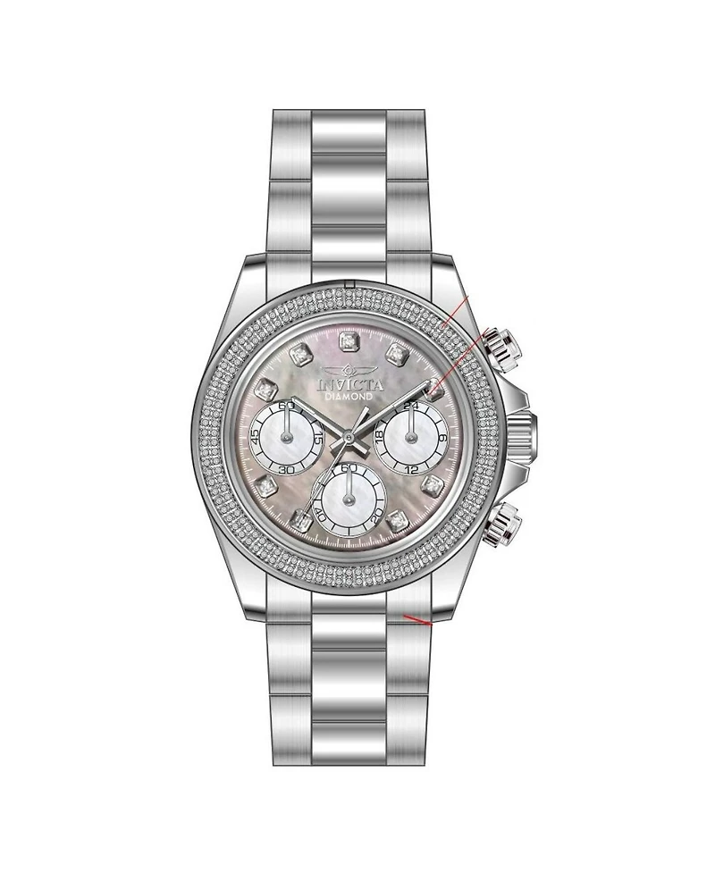 Invicta Women's 48756 Elite Diamond Quartz Chronograph Pink, White Dial Watch