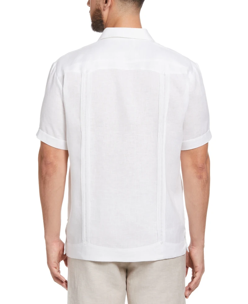Cubavera Men's 100% Linen Short Sleeve 4 Pocket Guayabera Shirt