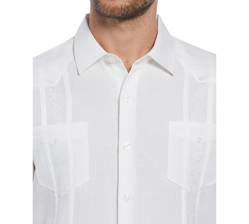 Cubavera Short-Sleeve Embroidered Guayabera Shirt