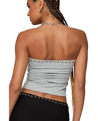 Edikted Women's Built Bra Grommet Tube Top