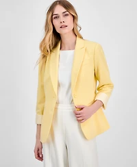 Tahari Asl Women's Peak-Lapel Roll-Tab Button-Front Jacket