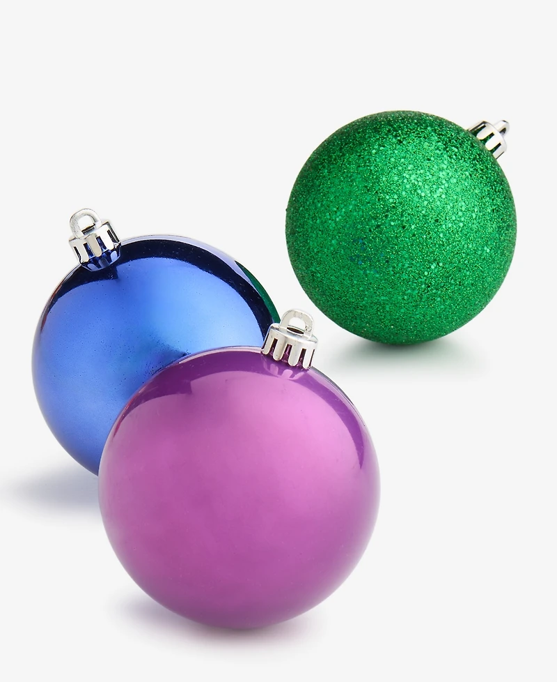 Holiday Lane Whimsy Set of 10 Shatterproof Multicolored Ball Ornaments, Macy's Exclusive