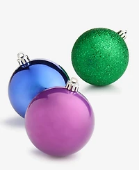 Holiday Lane Whimsy Set of 10 Shatterproof Multicolored Ball Ornaments, Macy's Exclusive