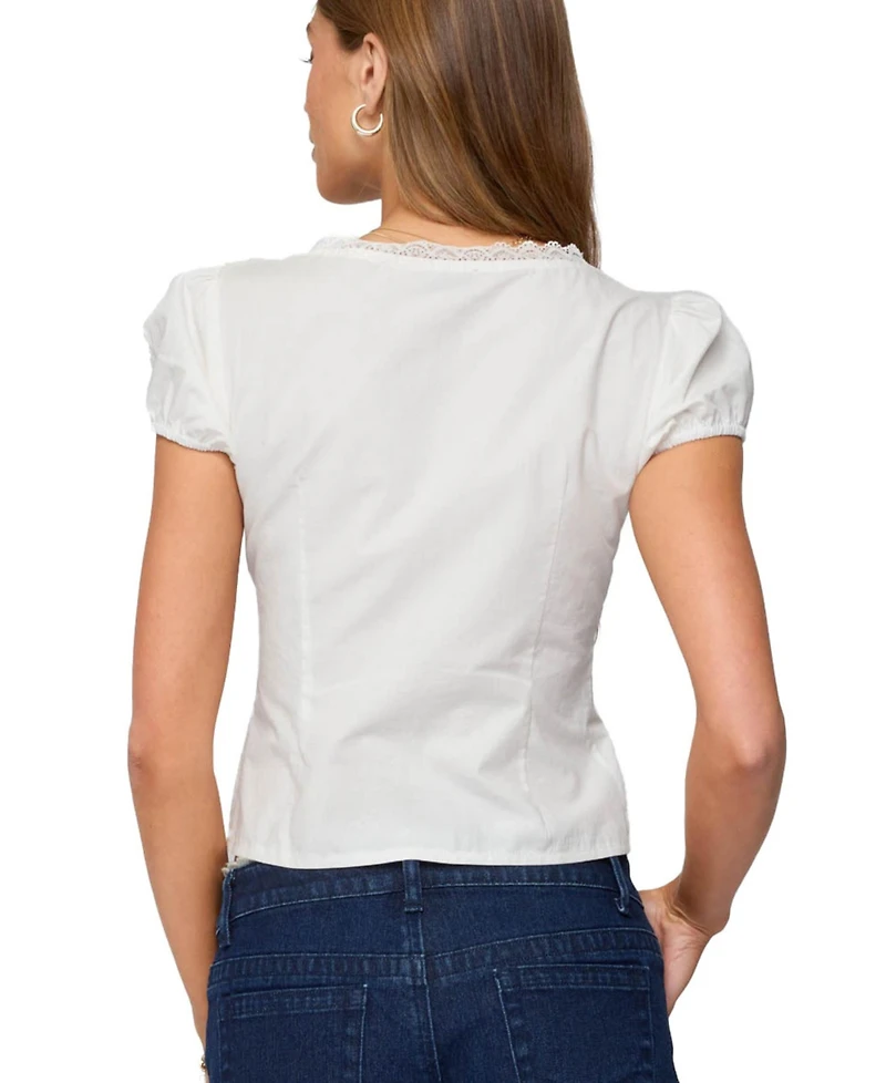 Edikted Women's Antonella Cotton Button Up Top