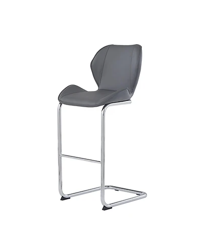 Set of Four Metal Bar Height Chairs with Low Back for Kitchen or