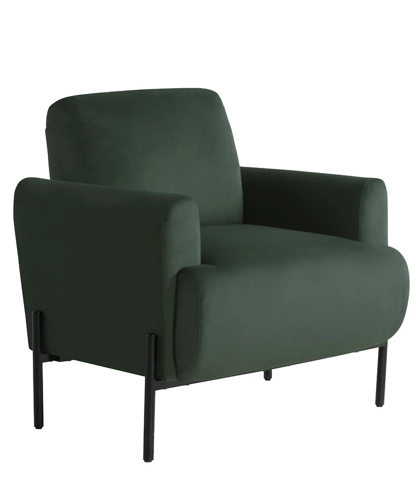 Lifestyle Solutions 35.3" Velvet Kyoto Accent Chair