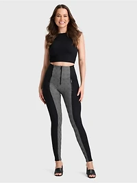 Freddy Women's Mosaic Weave High-Rise Sculpting Skinny Pants
